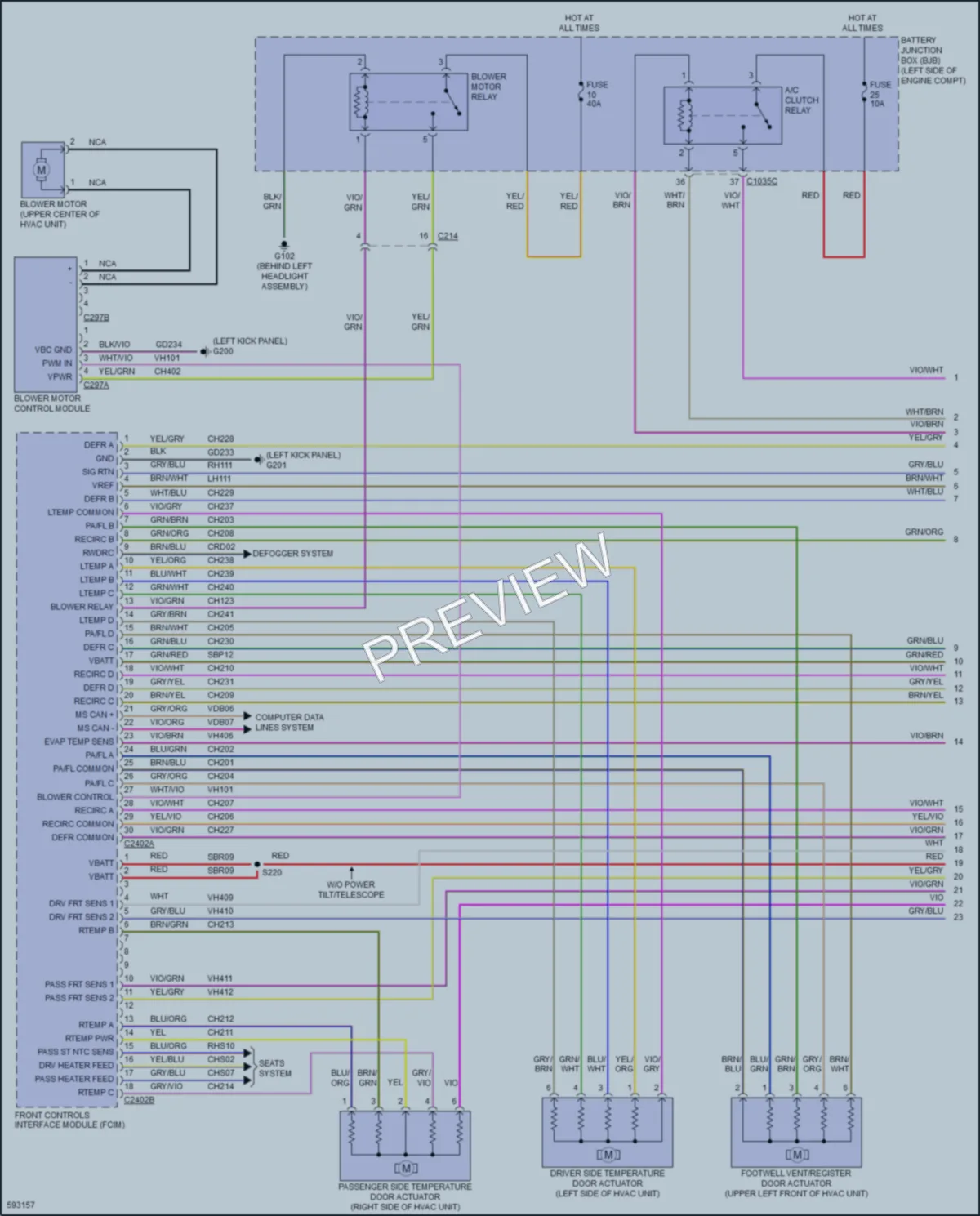 2018 Lincoln MKC Air Conditioning wiring diagram preview
