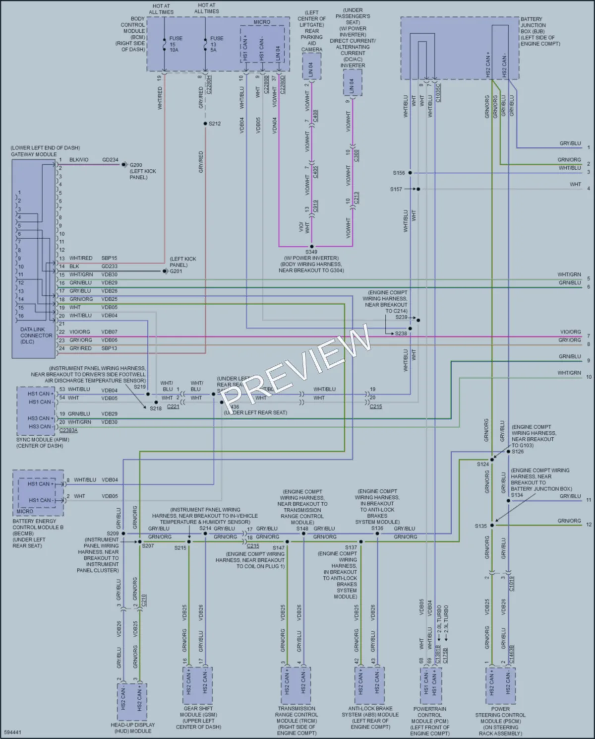 2018 Lincoln MKC Computer Data Lines wiring diagram preview