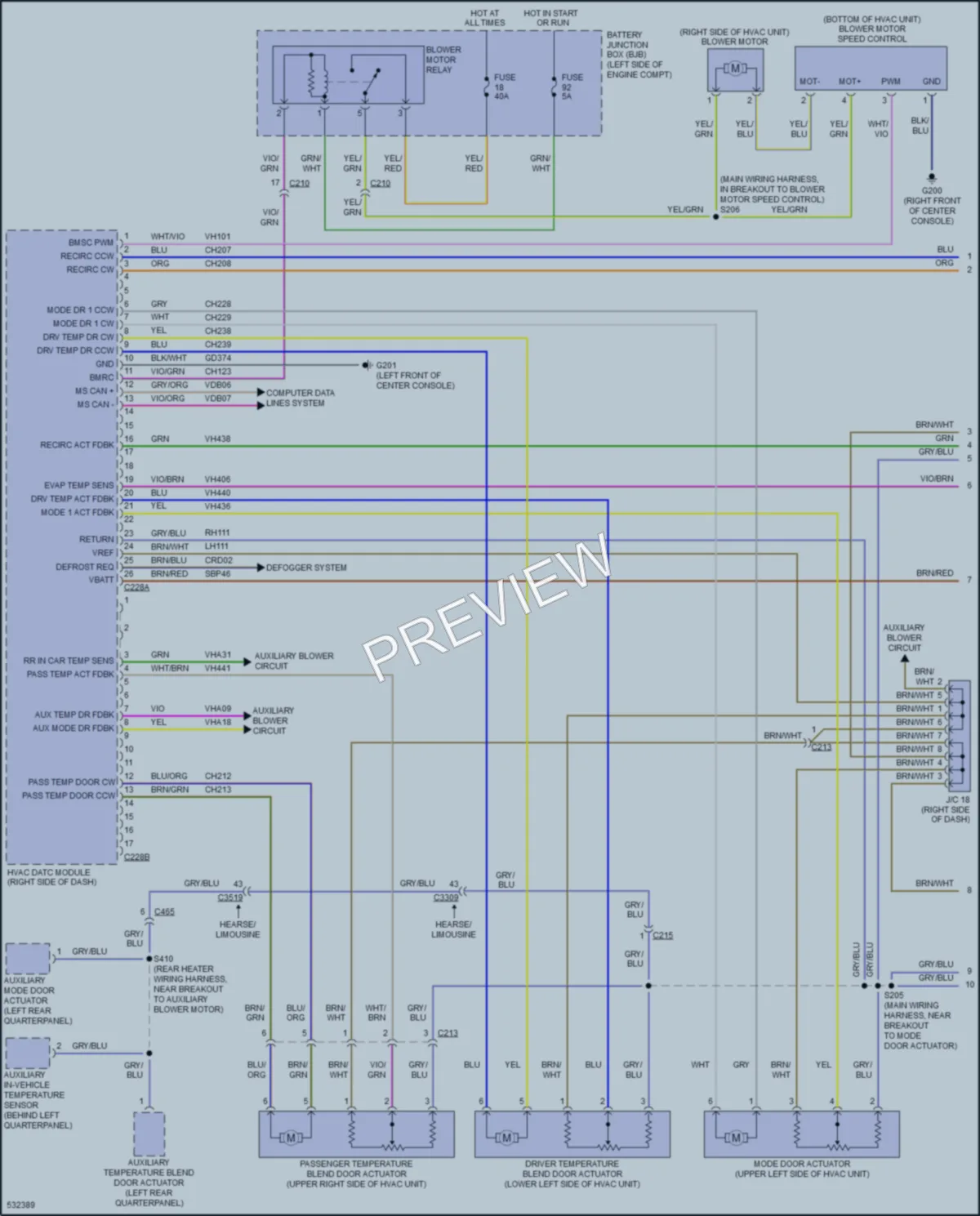 2018 Lincoln MKT Air Conditioning wiring diagram preview