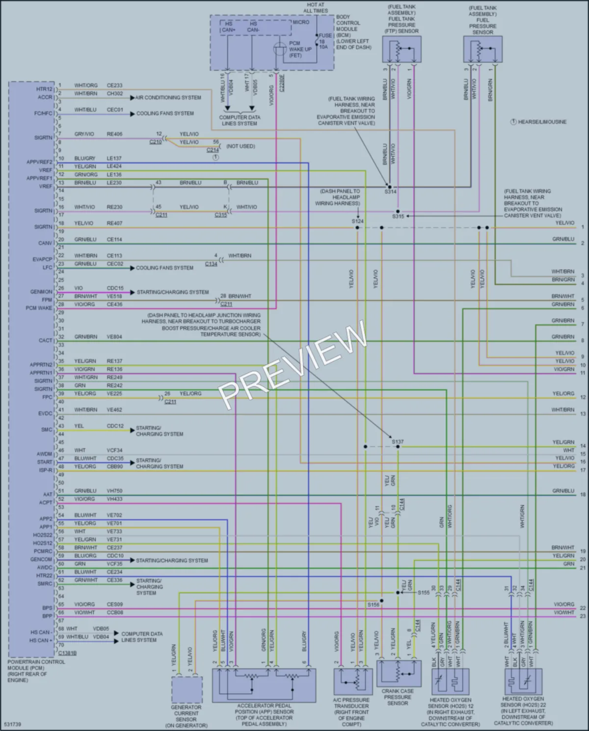2018 Lincoln MKT Engine Performance wiring diagram preview