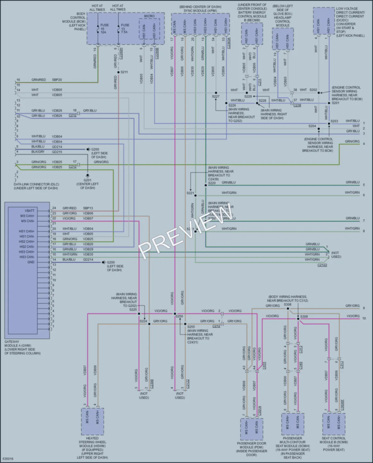 2018 Lincoln MKX Computer Data Lines wiring diagram preview