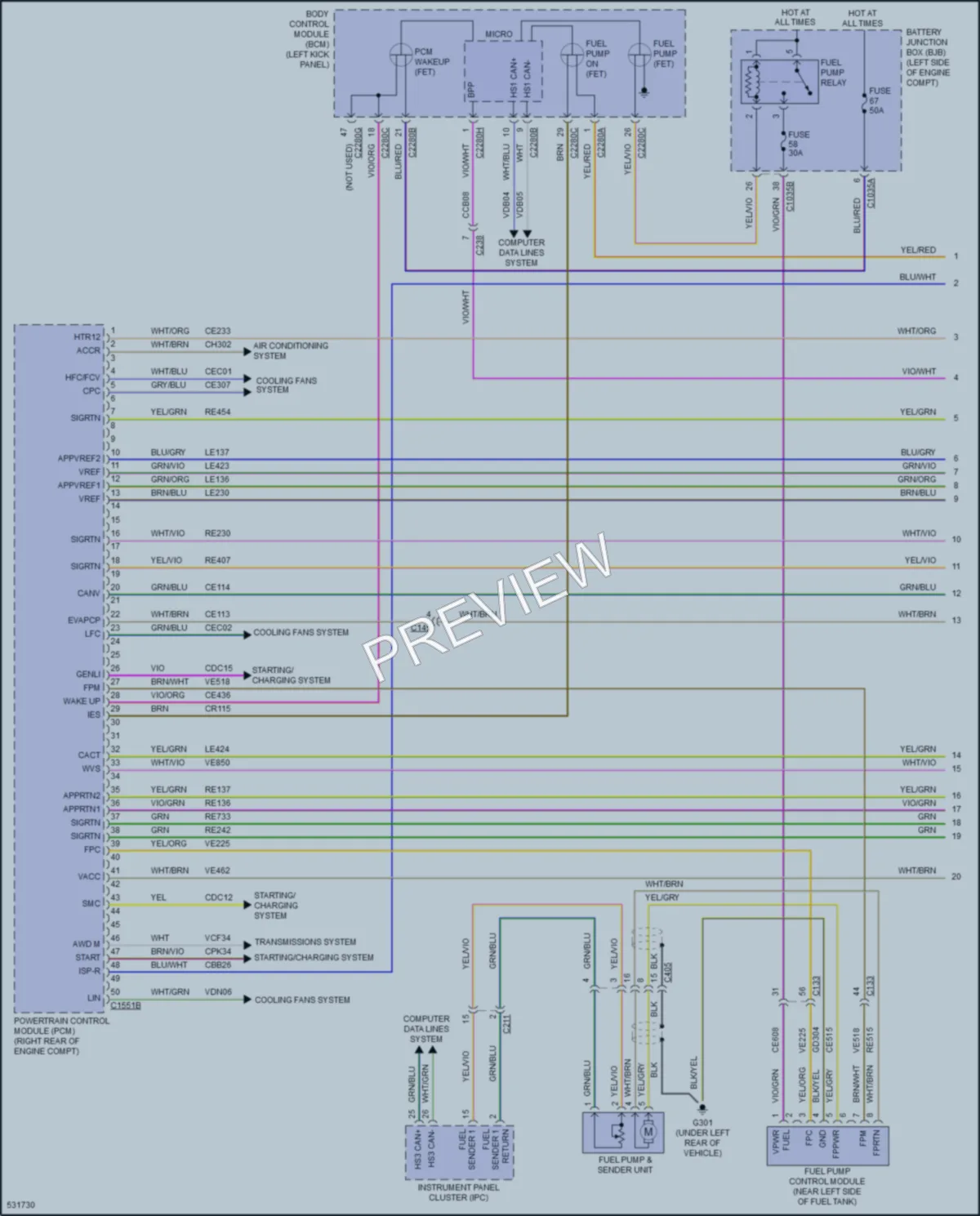 2018 Lincoln MKX Engine Performance wiring diagram preview