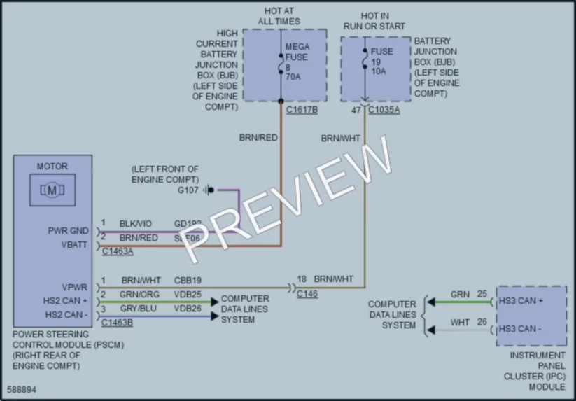 2018 Lincoln MKZ Electronic Power Steering wiring diagram preview