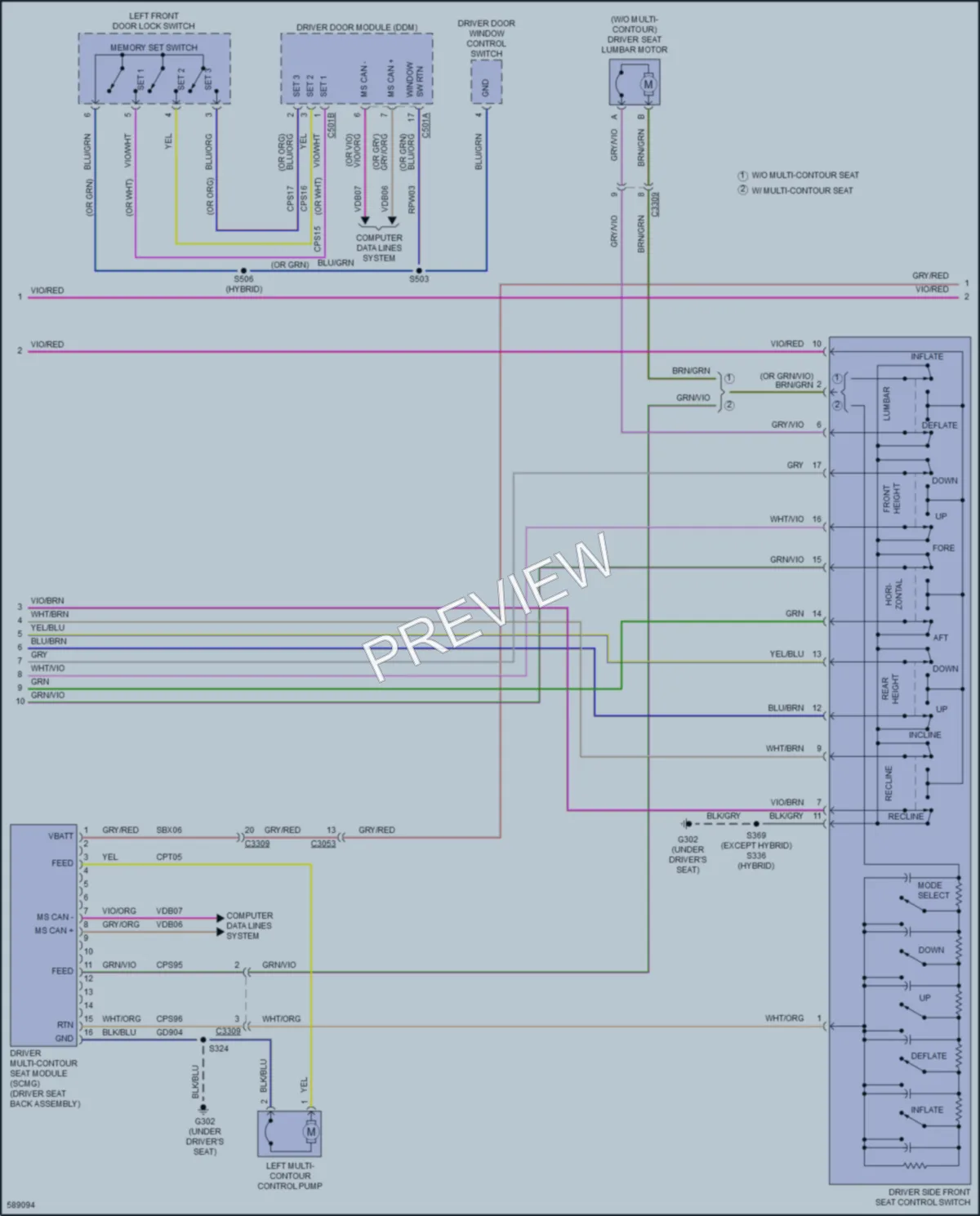 2018 Lincoln MKZ Memory Systems wiring diagram preview