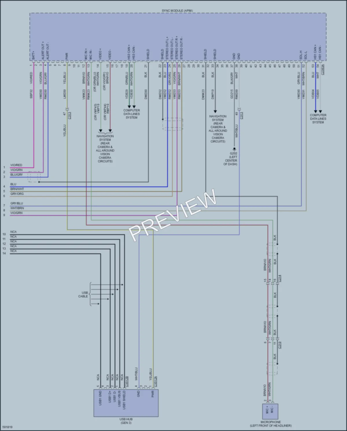 2018 Lincoln Navigator Navigation wiring diagram preview