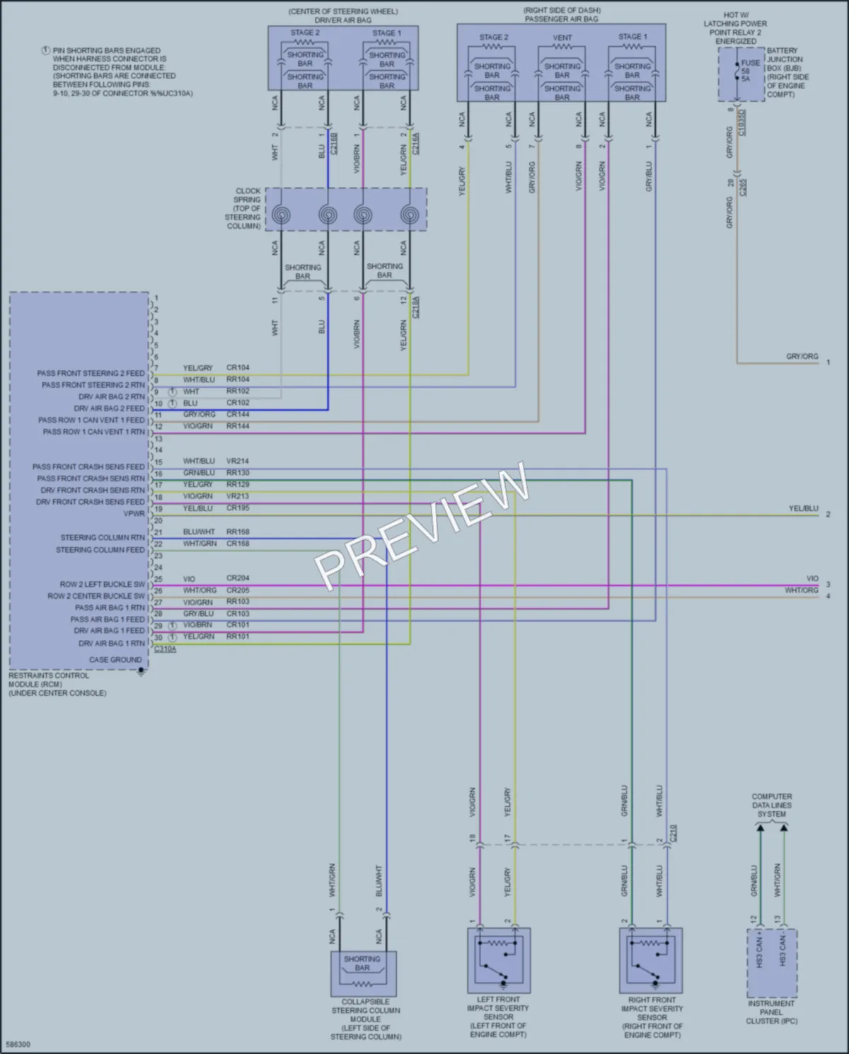 2018 Lincoln Navigator Supplemental Restraints wiring diagram preview