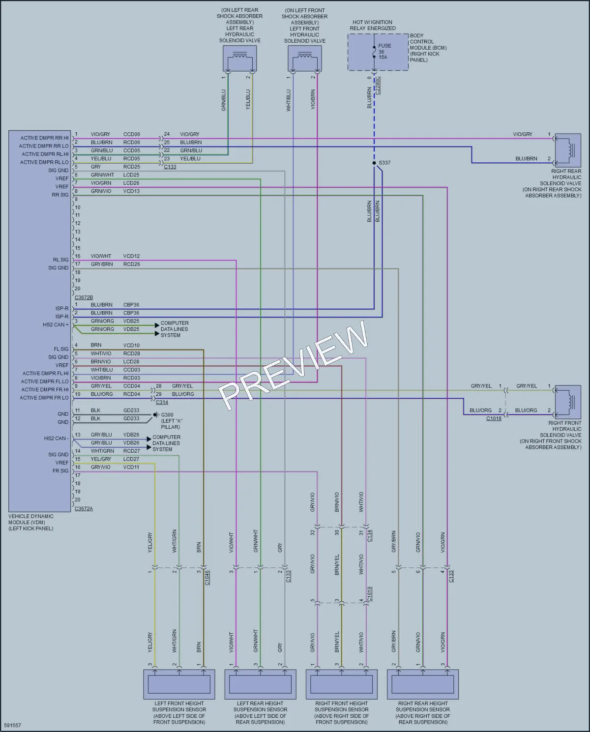 2018 Lincoln NavigatorL Electronic Suspension wiring diagram preview