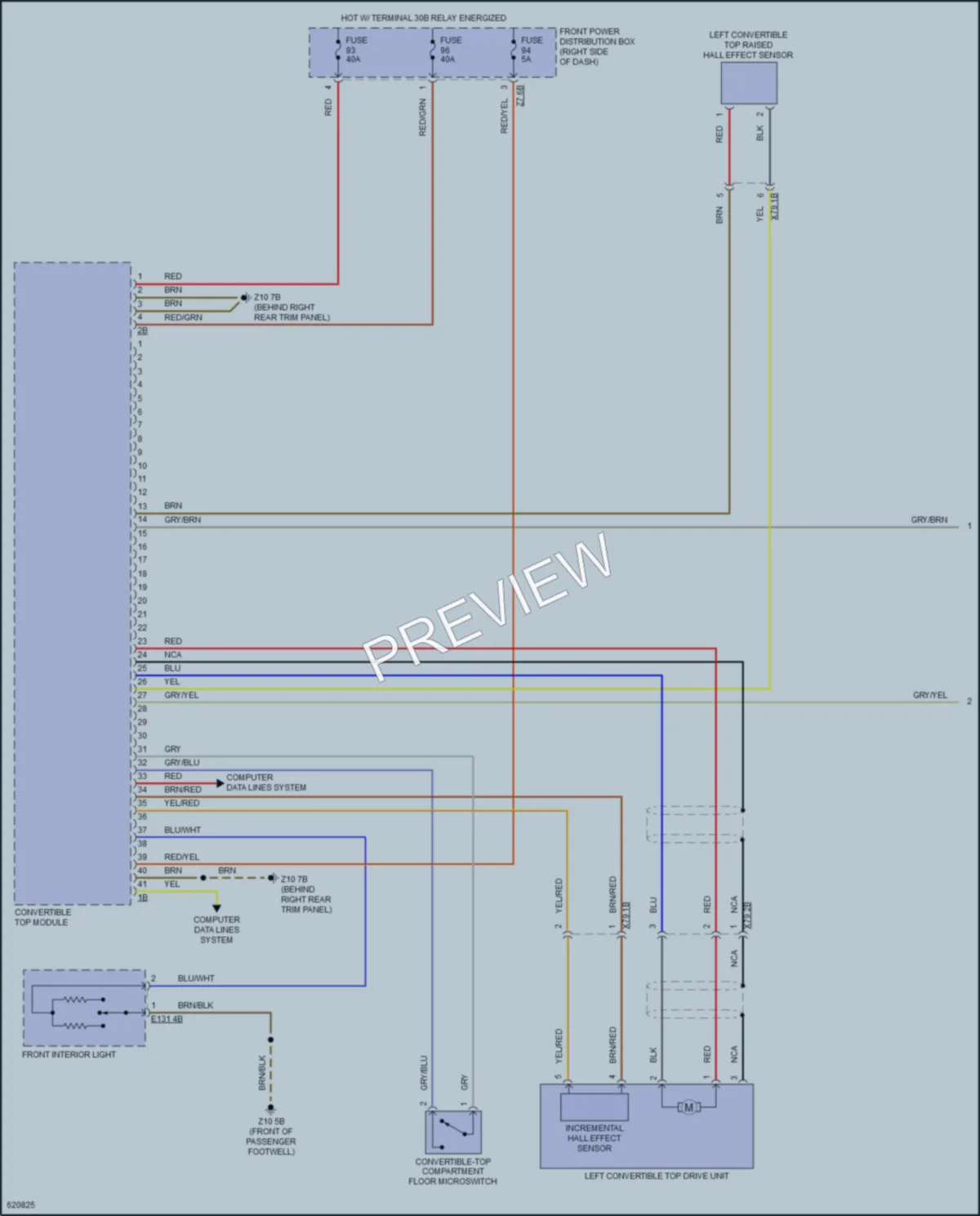 2018 MINI Cooper Power Top Sunroof wiring diagram preview