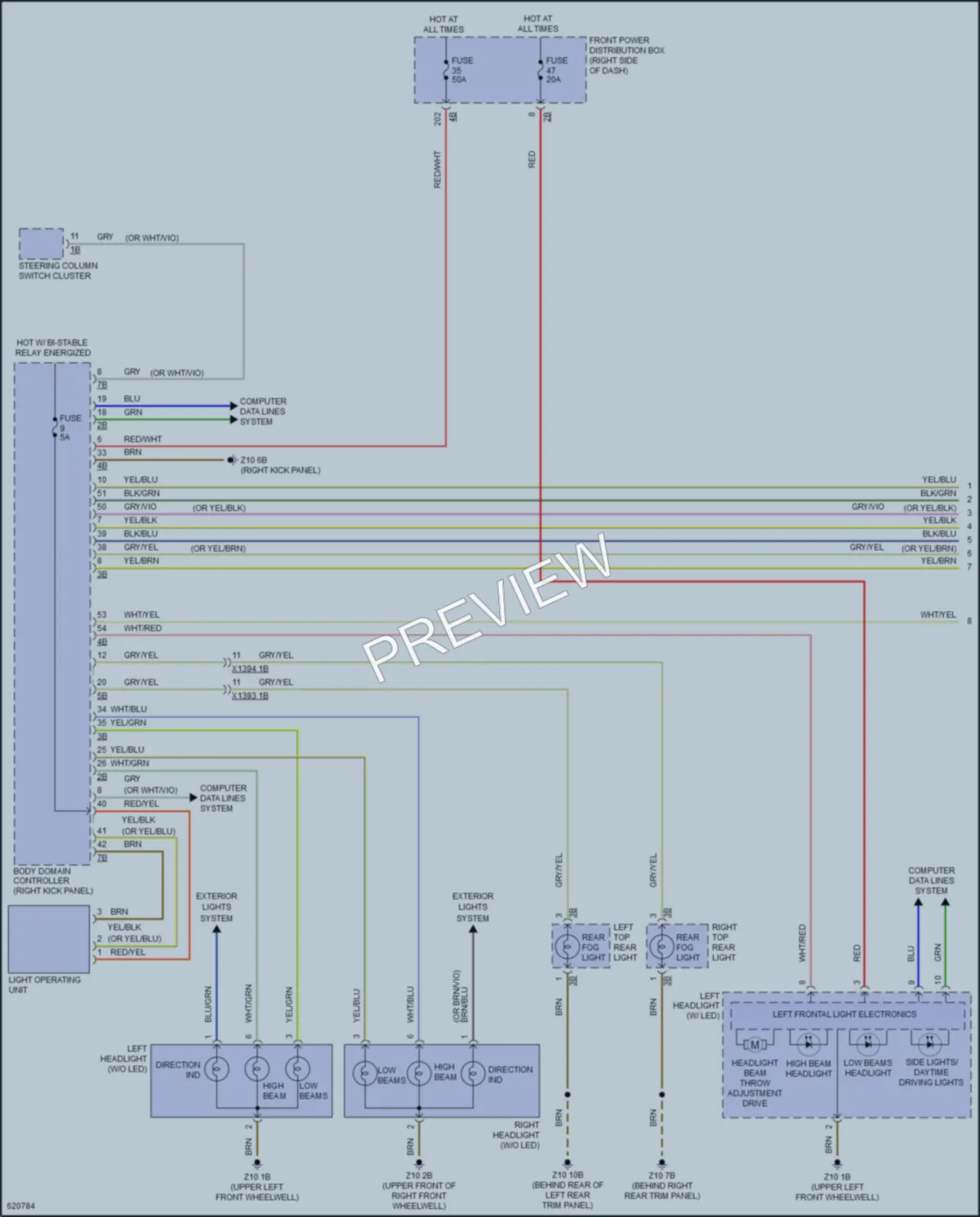 2018 MINI CooperClubman Headlights wiring diagram preview