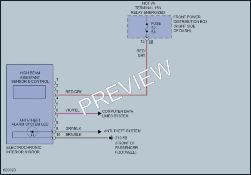 2018 MINI CooperClubman Power Mirrors wiring diagram preview