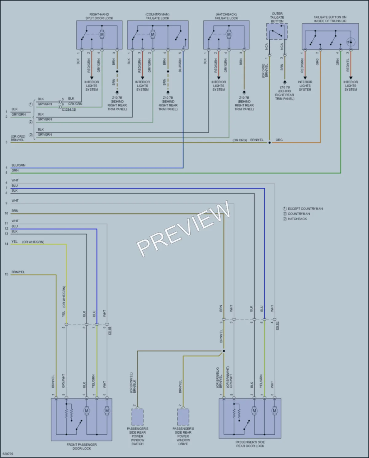 2018 MINI CooperCountryman Anti Theft wiring diagram preview