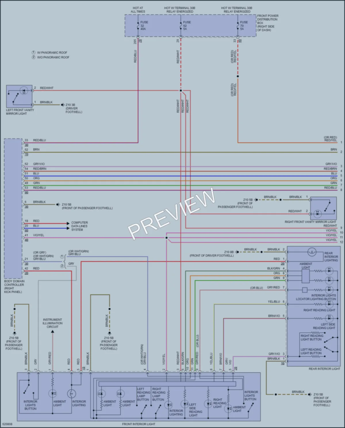 2018 MINI CooperCountryman Interior Lights wiring diagram preview