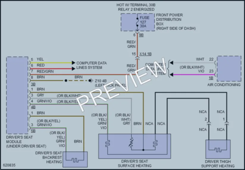 2018 MINI CooperCountryman Power Seats wiring diagram preview