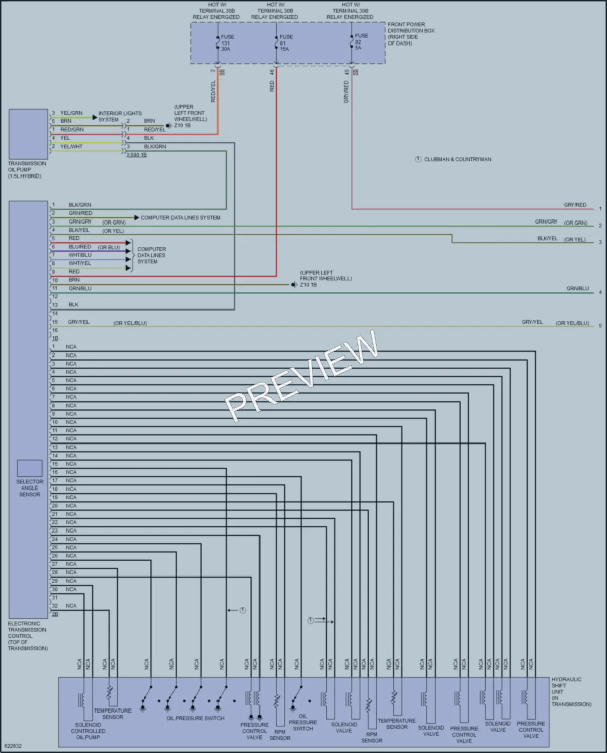 2018 MINI CooperCountryman Transmission wiring diagram preview