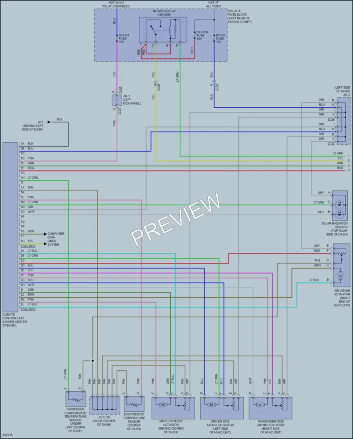 2018 Mazda 3 Air Conditioning wiring diagram preview