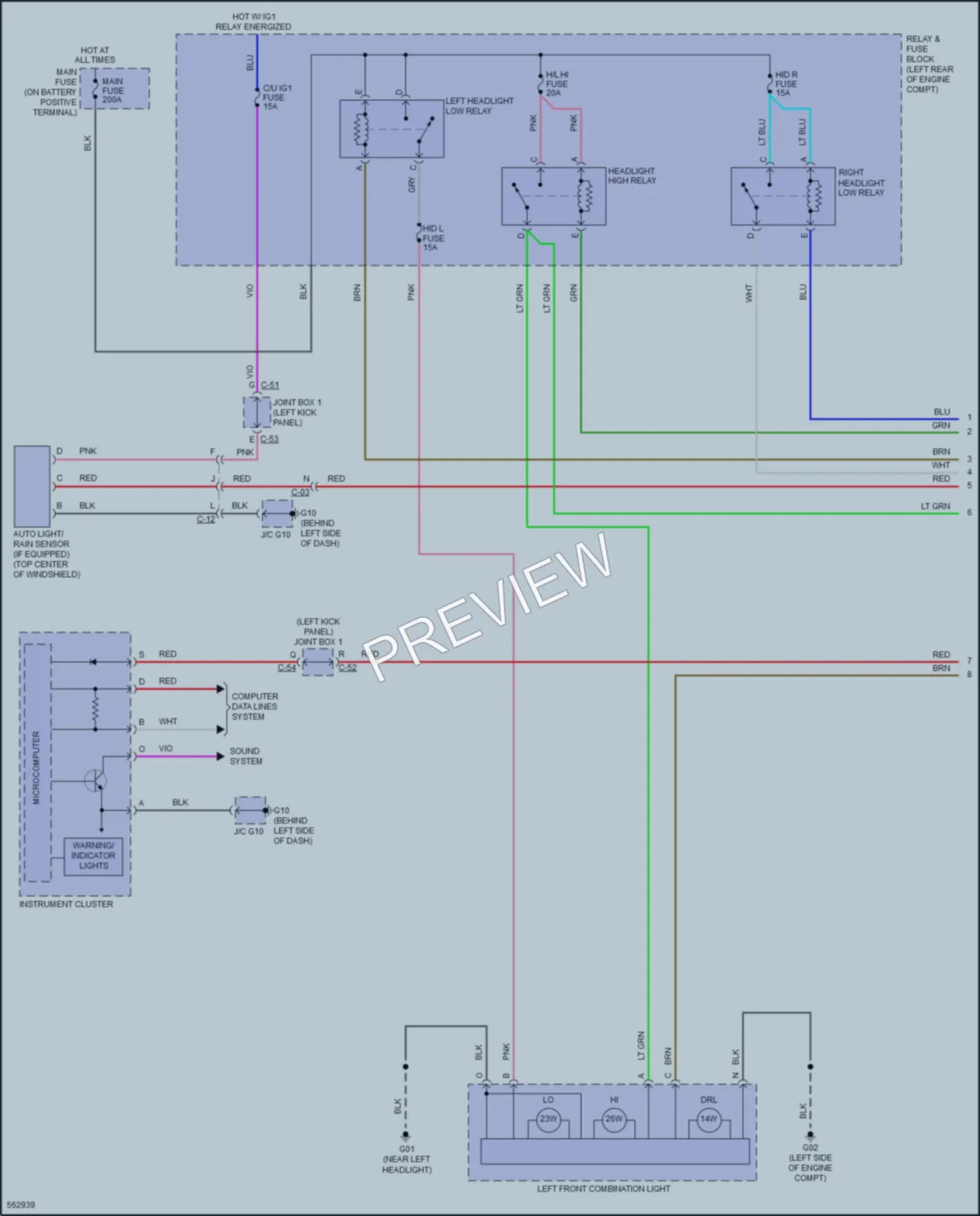 2018 Mazda 3 Headlights wiring diagram preview