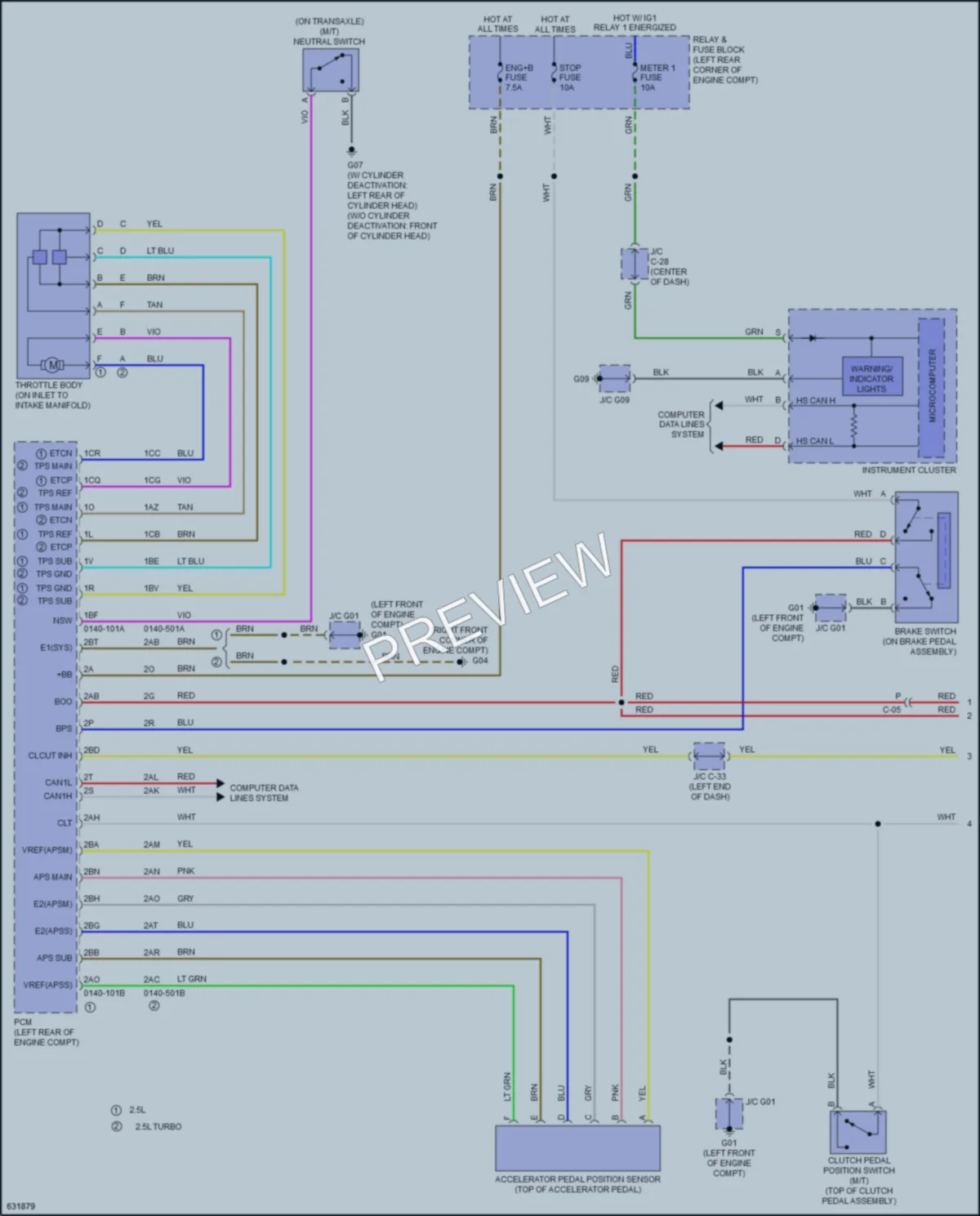 2018 Mazda 6 Cruise Control wiring diagram preview