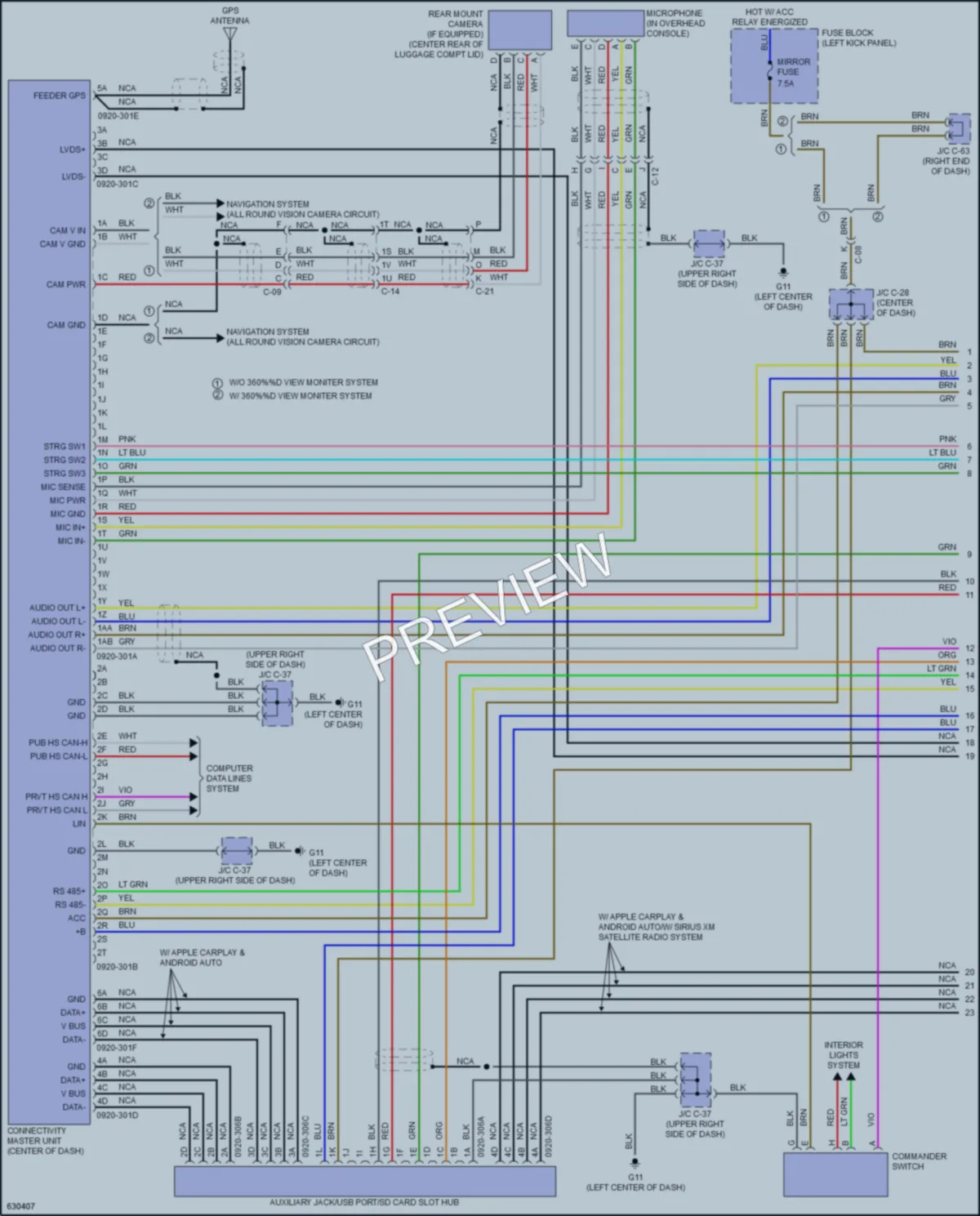 2018 Mazda 6 Radio wiring diagram preview