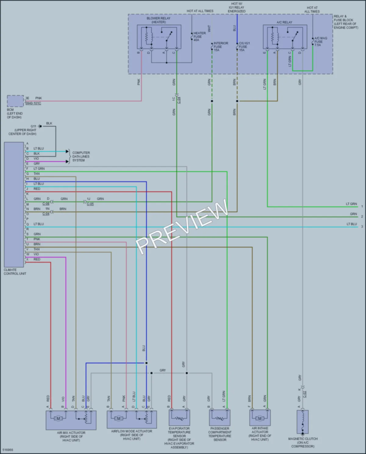 2018 Mazda CX3 Air Conditioning wiring diagram preview