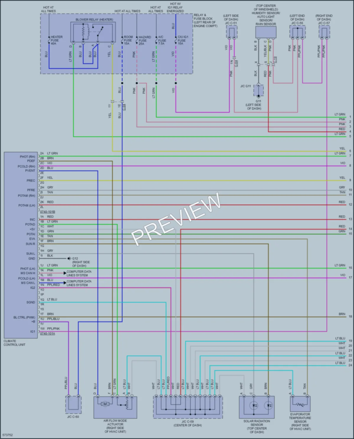 2018 Mazda CX5 Air Conditioning wiring diagram preview
