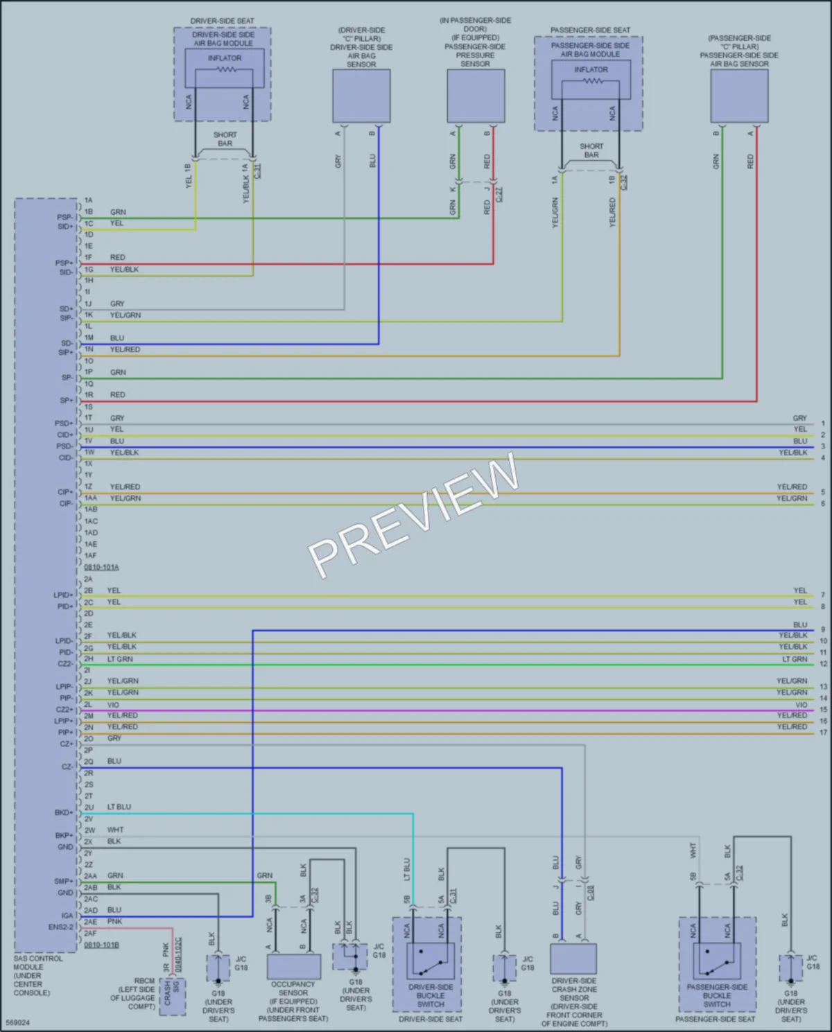 2018 Mazda CX5 Supplemental Restraints wiring diagram preview