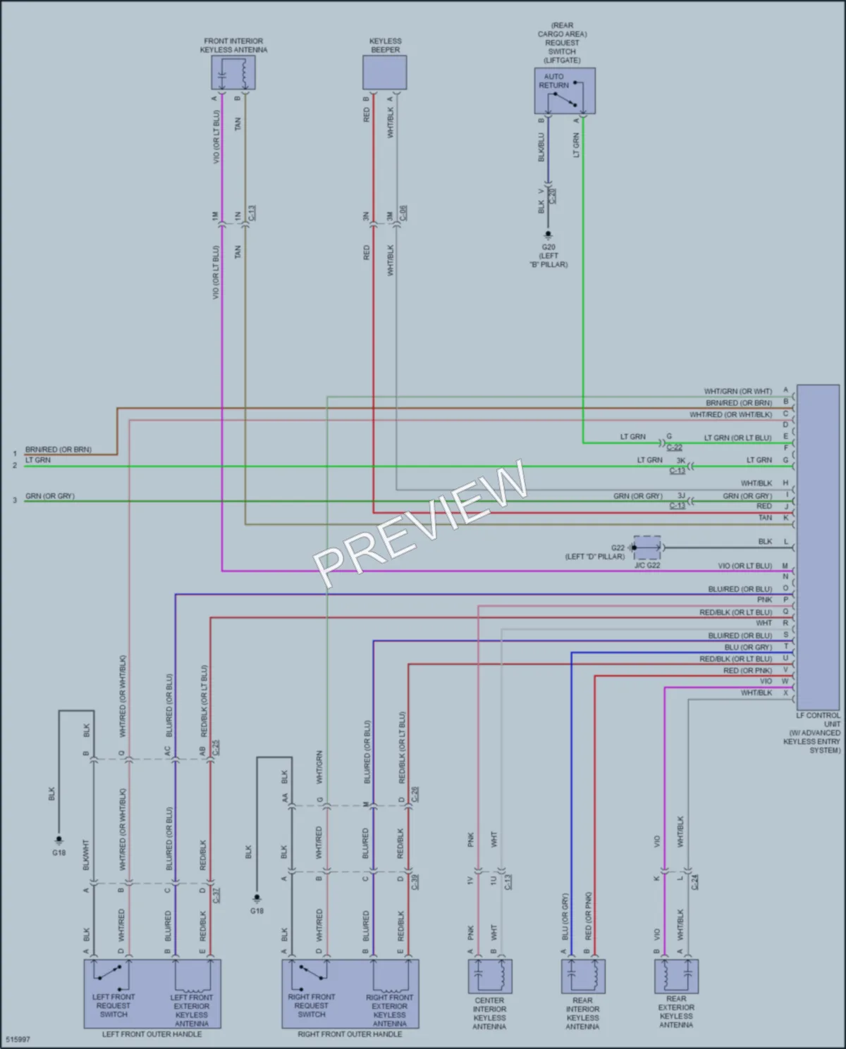 2018 Mazda CX9 Anti Theft wiring diagram preview
