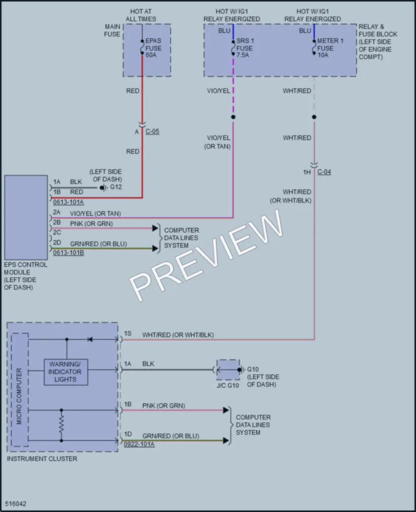 2018 Mazda CX9 Electronic Power Steering wiring diagram preview