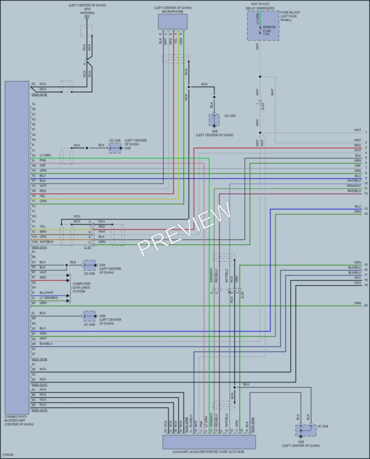 2018 Mazda MX5Miata Radio wiring diagram preview
