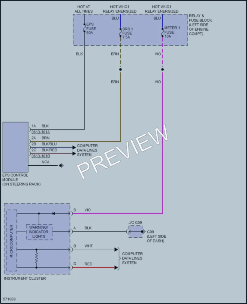 2018 Mazda MX5MiataRF Electronic Power Steering wiring diagram preview