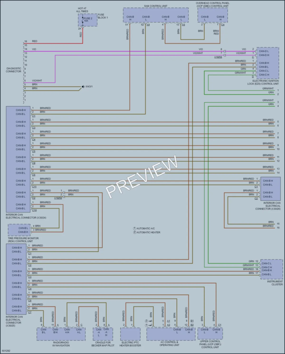 2018 MercedesBenz 2500Sprinter Computer Data Lines wiring diagram preview