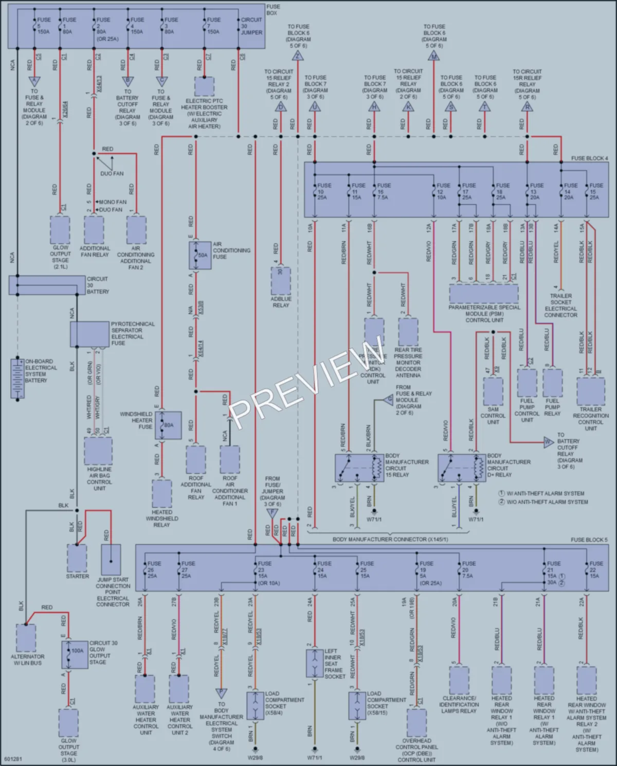 2018 MercedesBenz 3500Sprinter Power Distribution wiring diagram preview