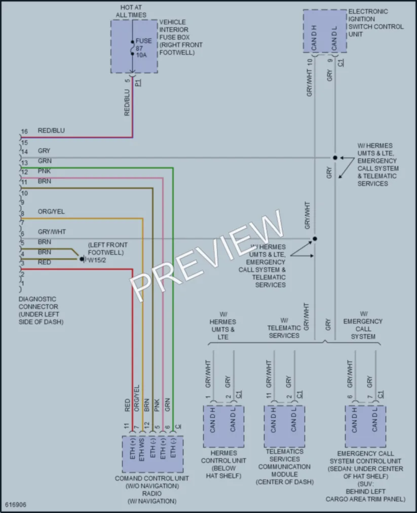 2018 MercedesBenz CLA250 Computer Data Lines wiring diagram preview