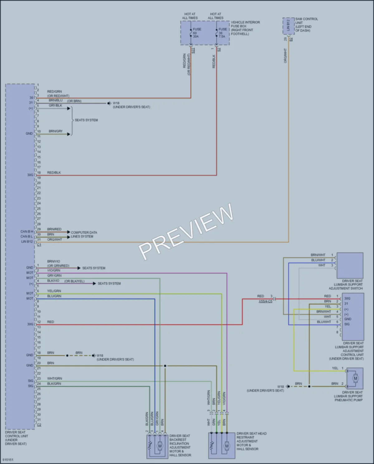 2018 MercedesBenz CLA250 Memory Systems wiring diagram preview