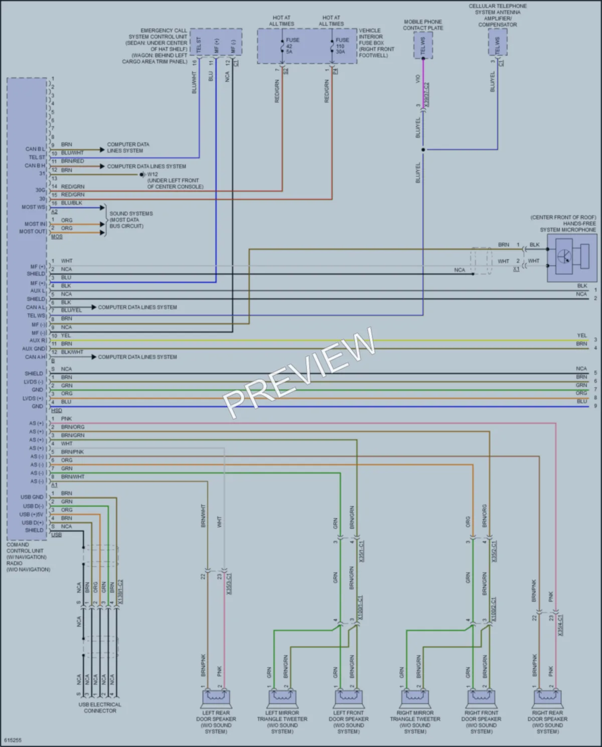 2018 MercedesBenz CLA250 Radio wiring diagram preview