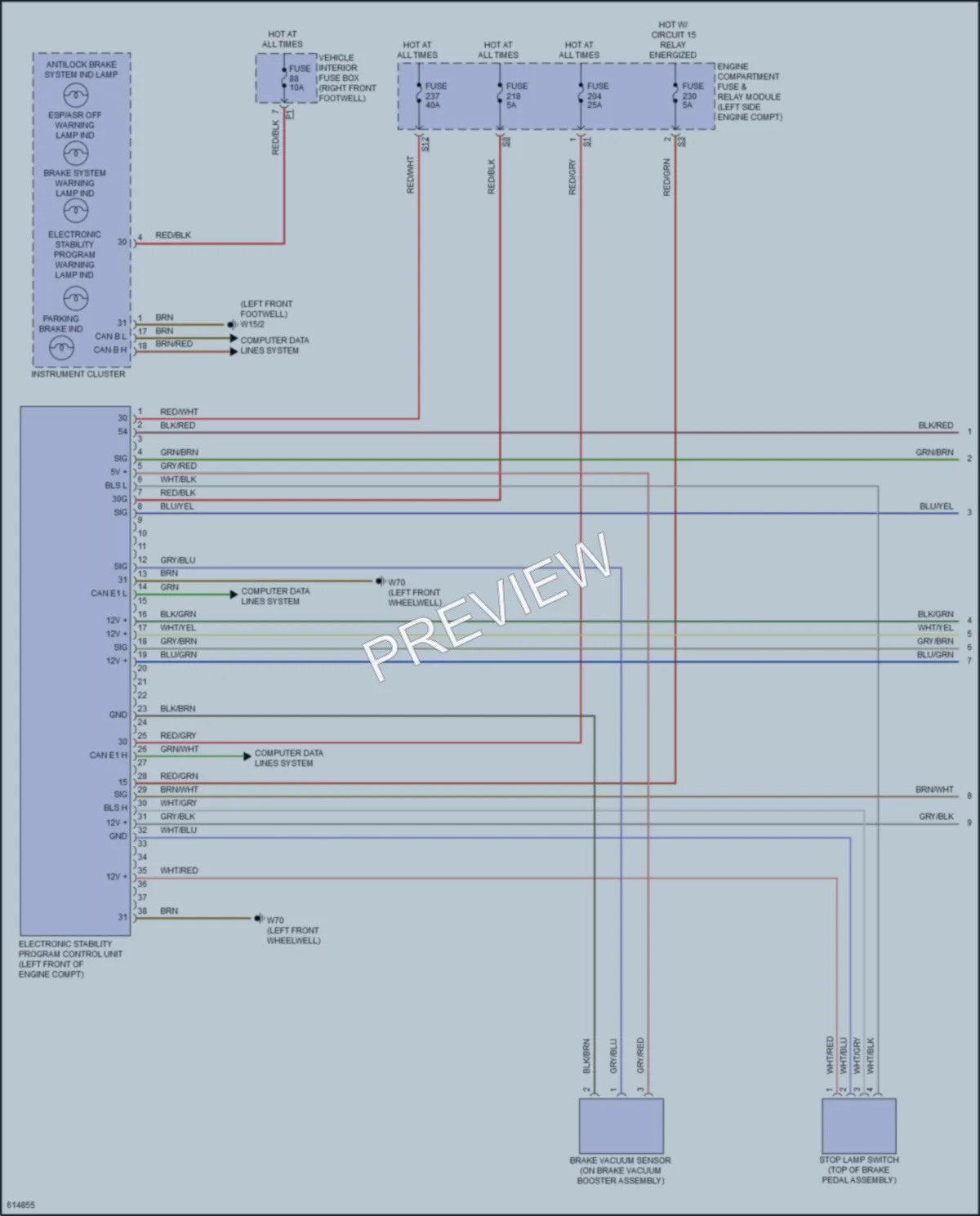2018 MercedesBenz GLA250 Anti Lock Brakes wiring diagram preview