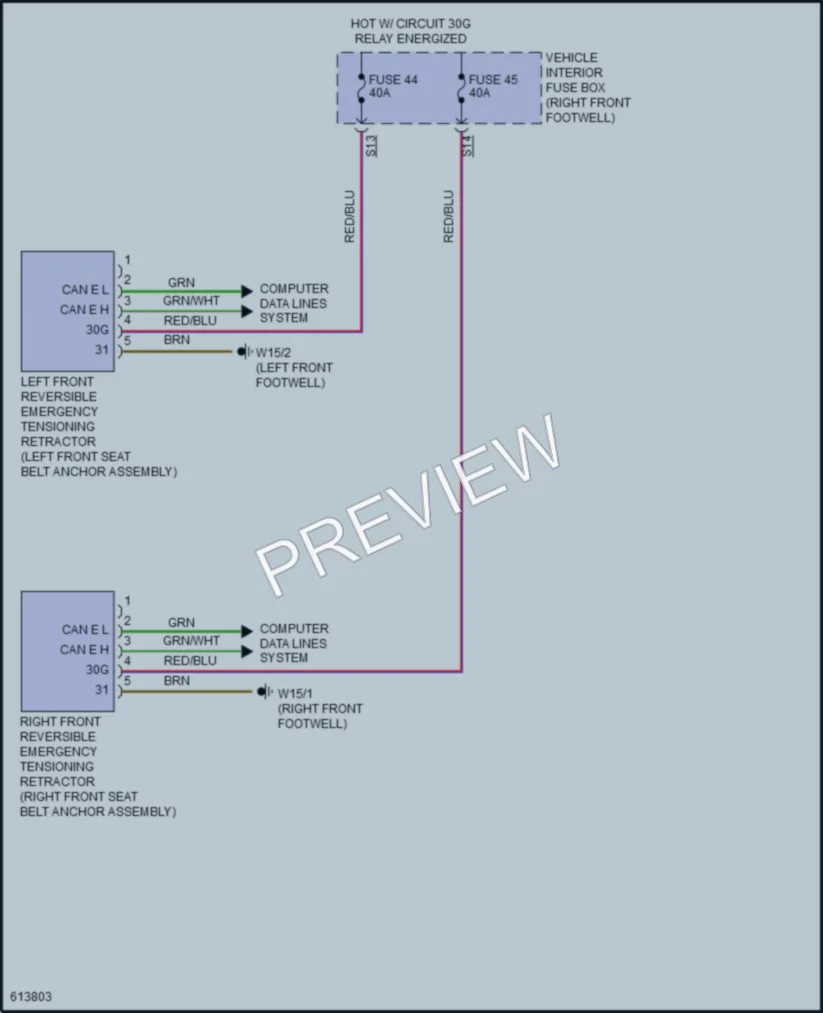 2018 MercedesBenz GLA250 Supplemental Restraints wiring diagram preview