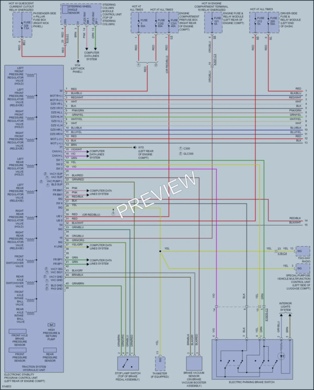 2018 MercedesBenz GLC300 Anti Lock Brakes wiring diagram preview