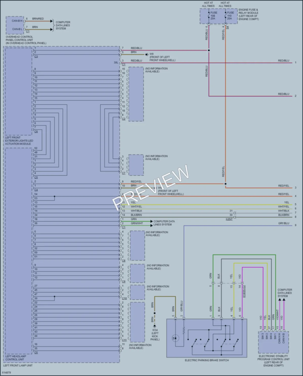 2018 MercedesBenz GLC300 Headlights wiring diagram preview