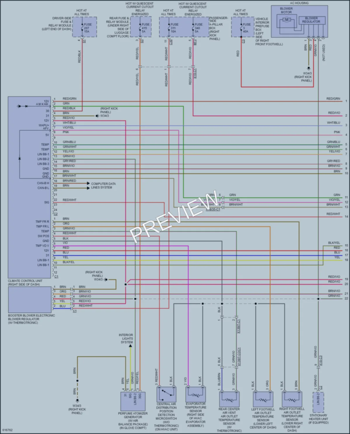2018 MercedesBenz GLC300Coupe Air Conditioning wiring diagram preview