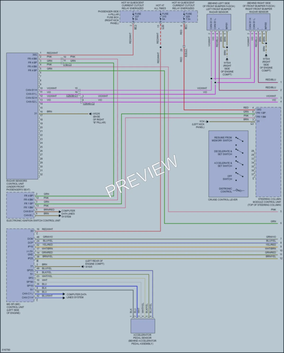 2018 MercedesBenz GLC300Coupe Cruise Control wiring diagram preview