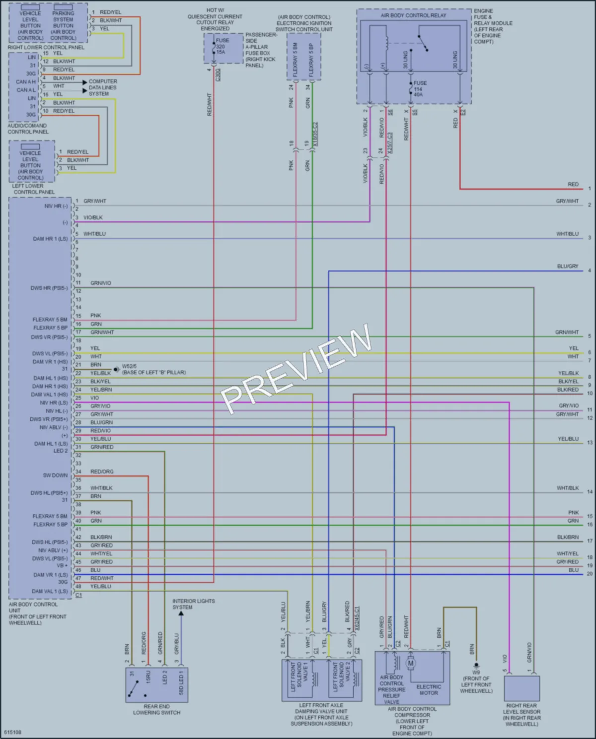 2018 MercedesBenz GLC300Coupe Electronic Suspension wiring diagram preview