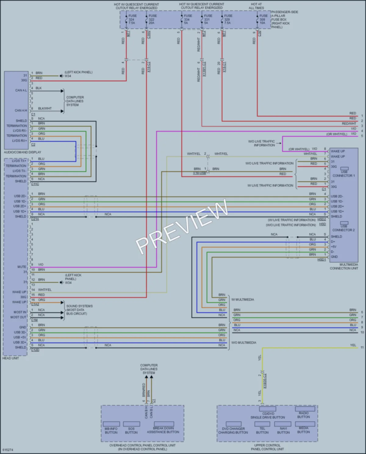 2018 MercedesBenz GLC300Coupe Radio wiring diagram preview
