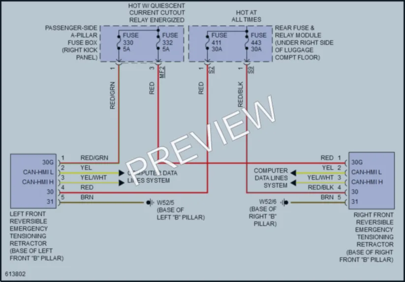 2018 MercedesBenz GLC300Coupe Supplemental Restraints wiring diagram preview