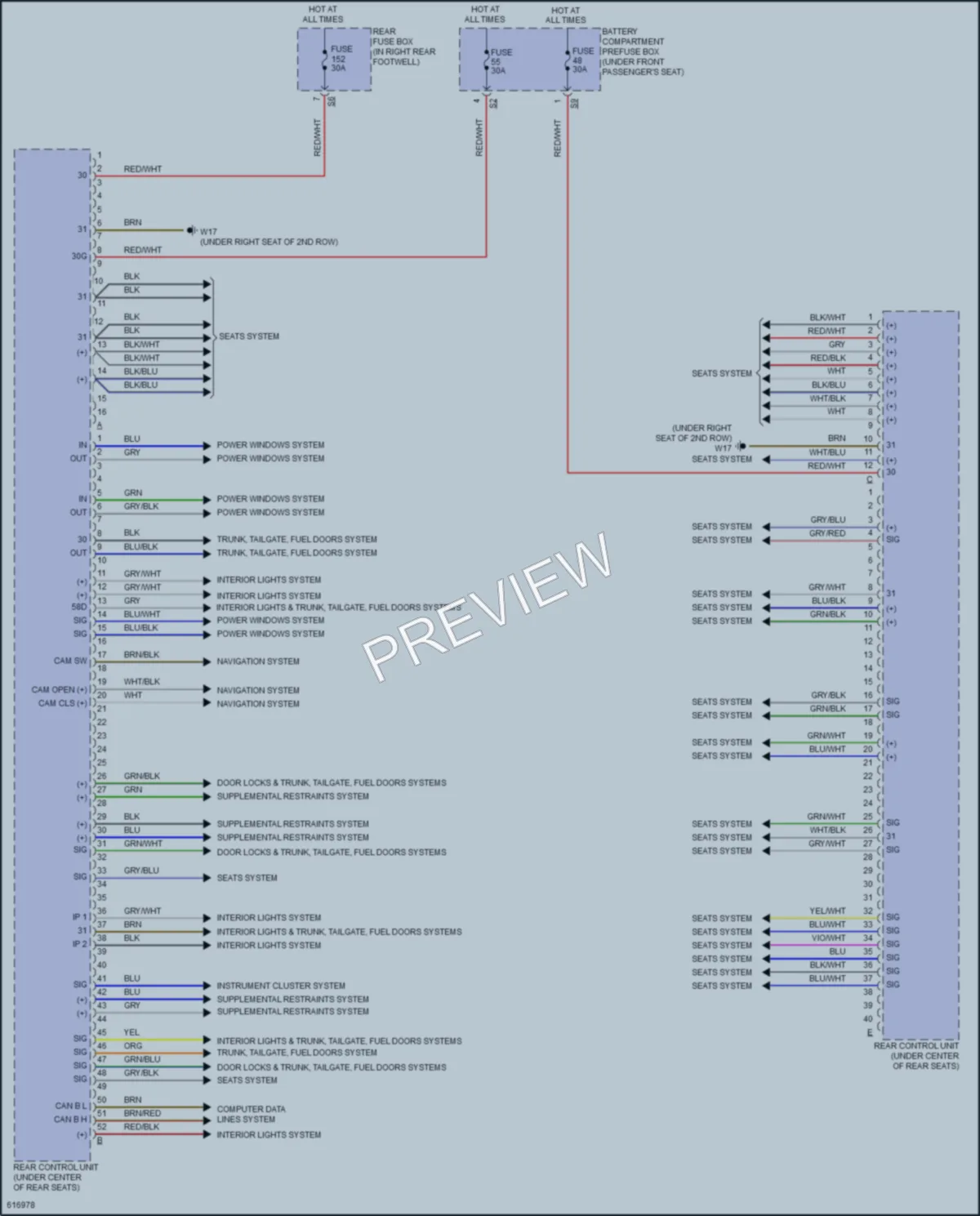 2018 MercedesBenz GLS550 Body Control Modules wiring diagram preview