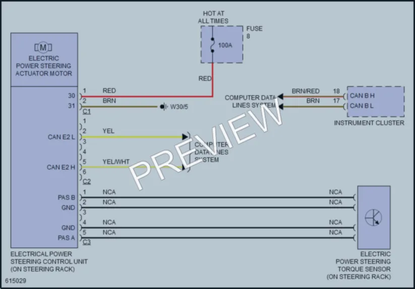 2018 MercedesBenz GLS550 Electronic Power Steering wiring diagram preview