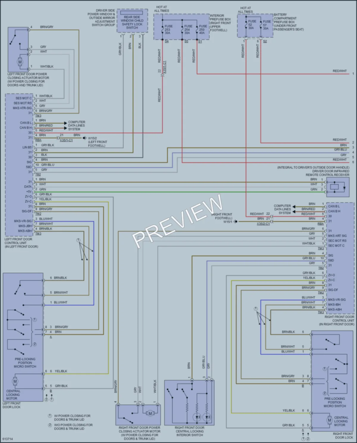 2018 MercedesBenz GLS550 Power Door Locks wiring diagram preview