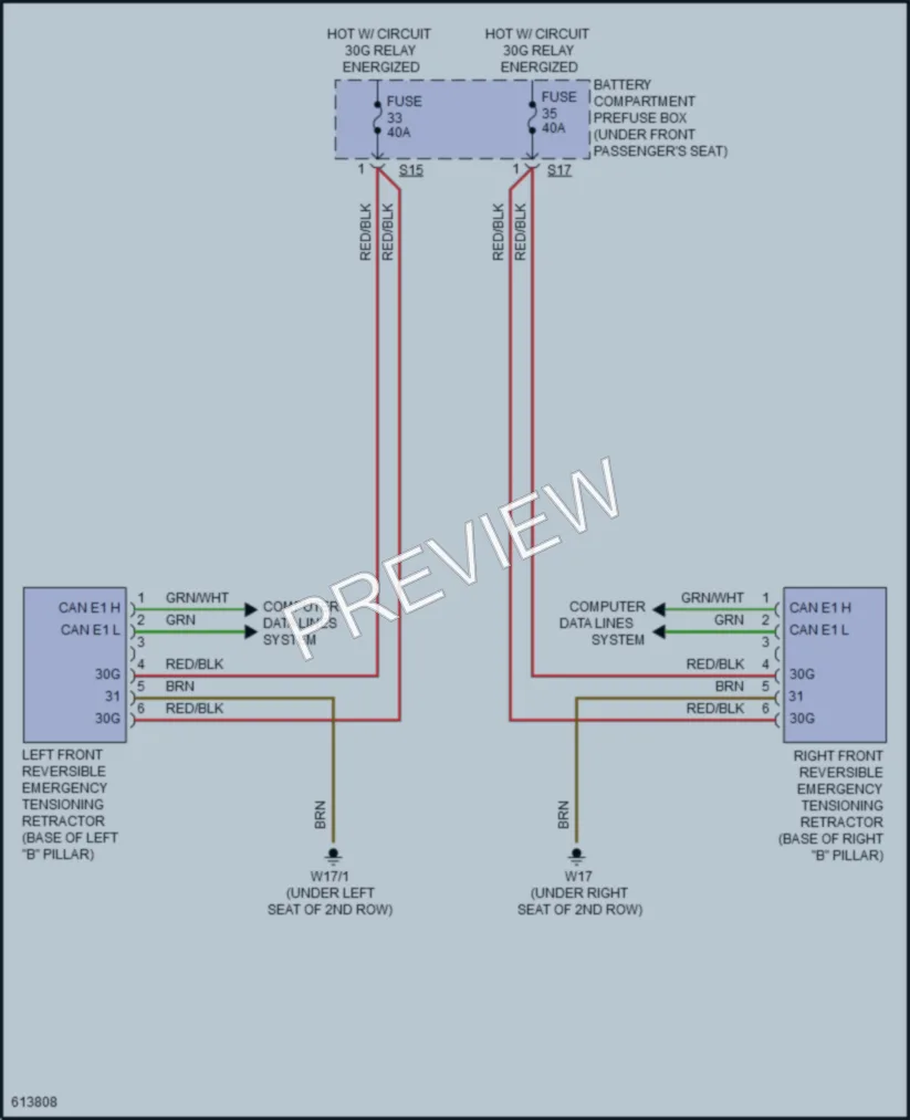 2018 MercedesBenz GLS550 Supplemental Restraints wiring diagram preview