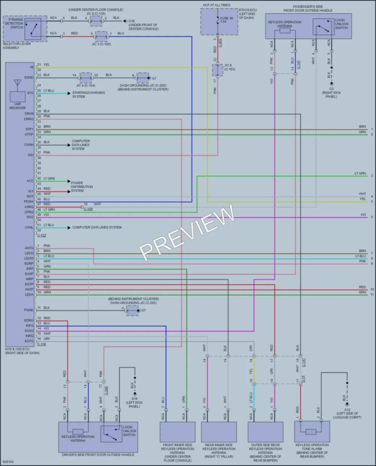 2018 Mitsubishi EclipseCross Power Door Locks wiring diagram preview