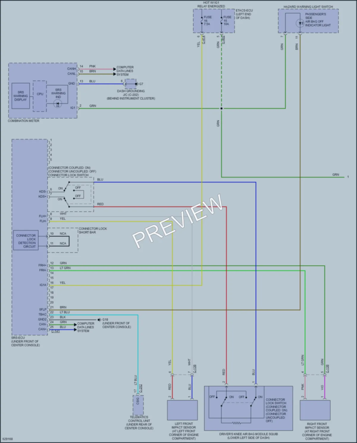 2018 Mitsubishi EclipseCross Supplemental Restraints wiring diagram preview