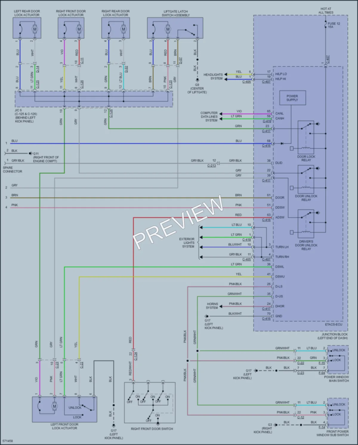 2018 Mitsubishi Mirage Anti Theft wiring diagram preview